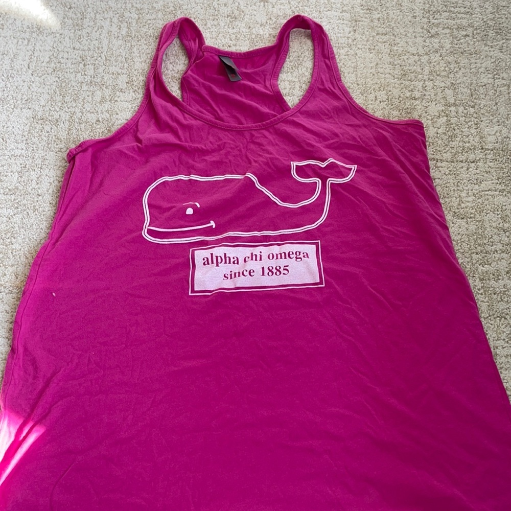Alpha chi omega whale tank top